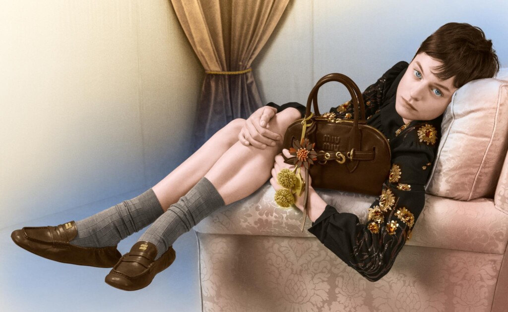 Miu Miu Holiday 24_Emma Corrin_Campaign by Edward Quarmby