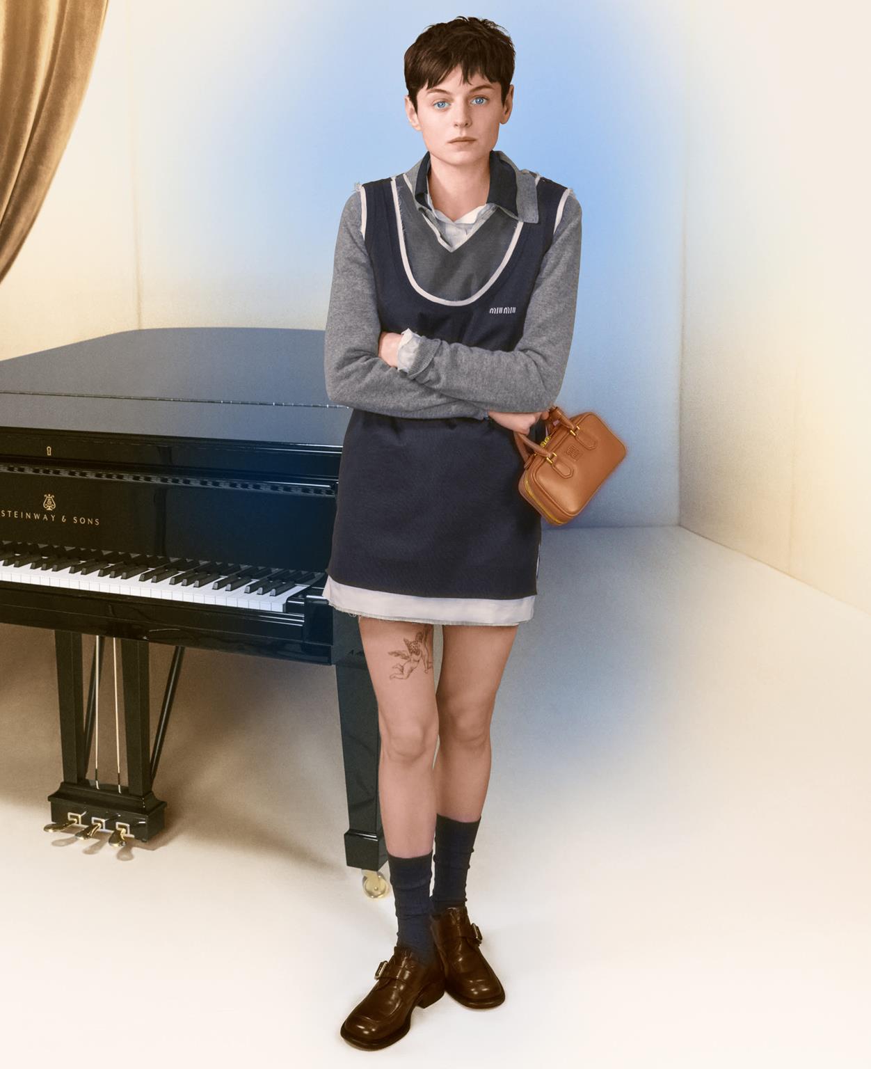 Miu Miu Holiday 24_Emma Corrin_Campaign by Edward Quarmby