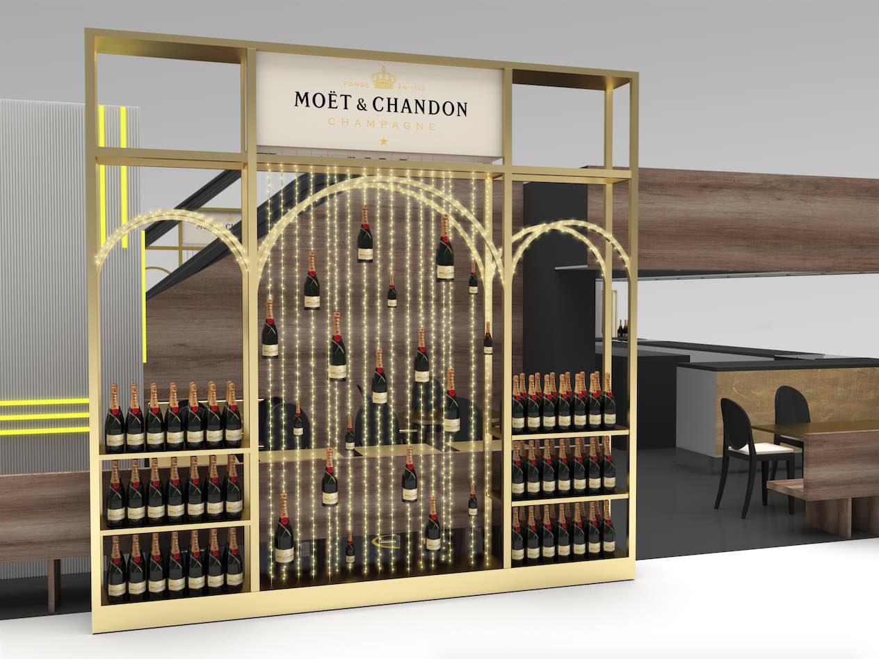moet chandon milano rinascente champagne experience temporary lounge